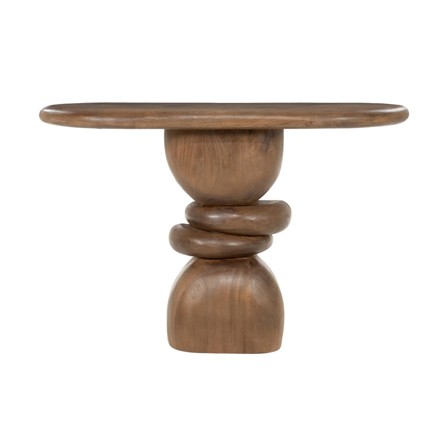 Console Sui mangohout met ovaal blad