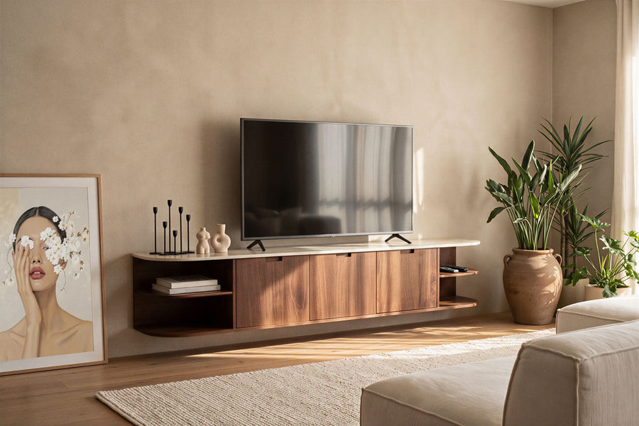 TV-meubel Vigo 200 cm – mangohout & botochino