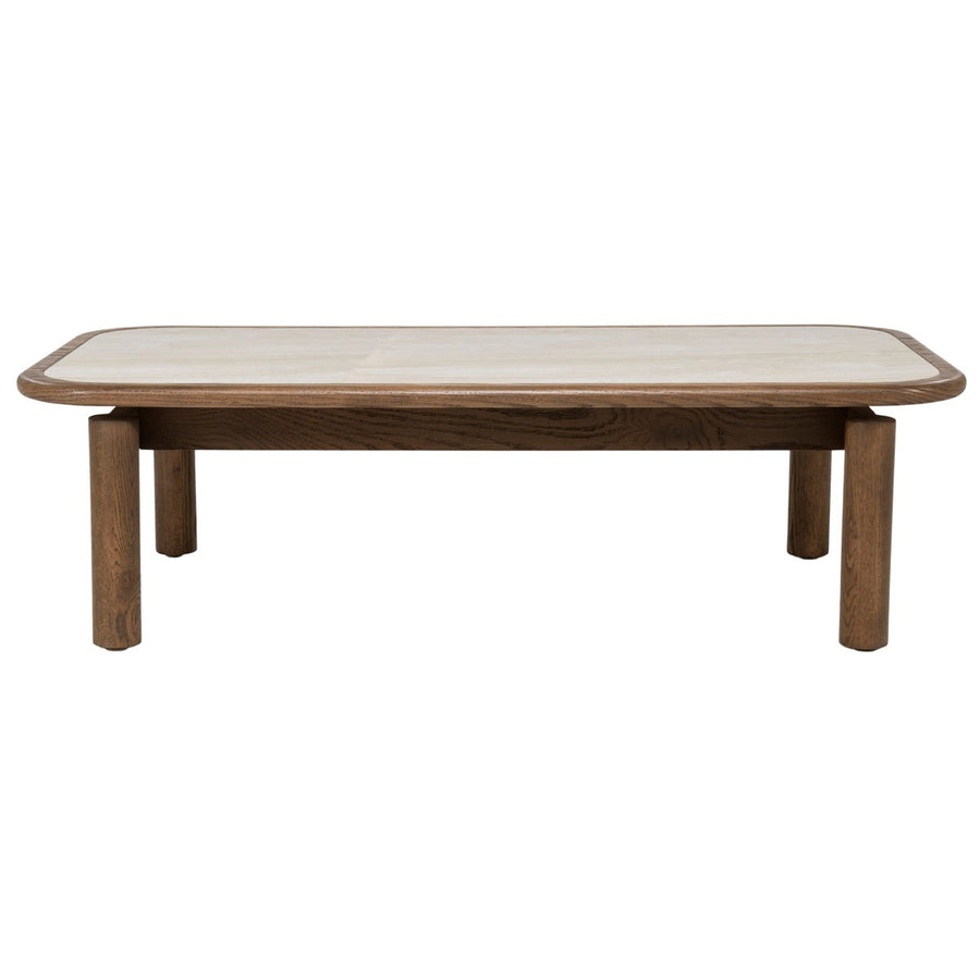 Salontafel Gabi 100x100 cm – eikenfineer & keramiek
