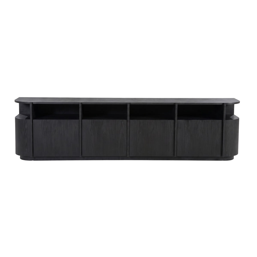 TV-meubel Oslo 182 cm – eiken & eikenfineer zwart