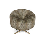 Bold Monkey Loungestoel met Panterprint – Fluwelen Draaifauteuil Design