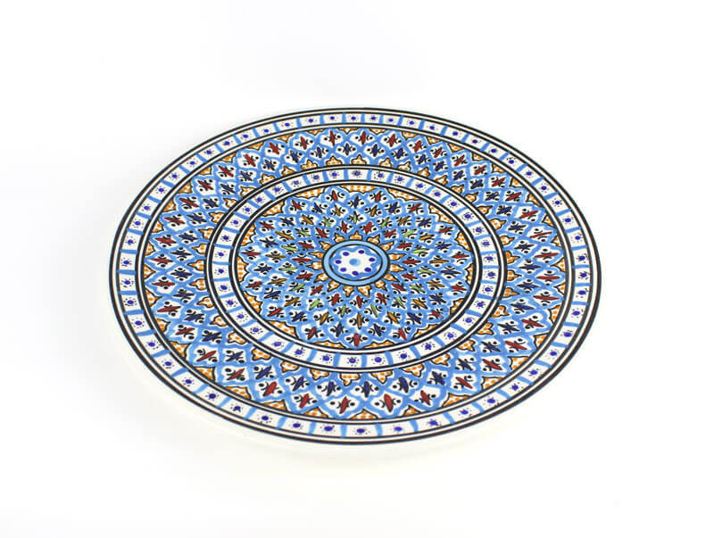 Tunesisch Servies – Handgemaakt Kleurrijk XL Bord 30cm