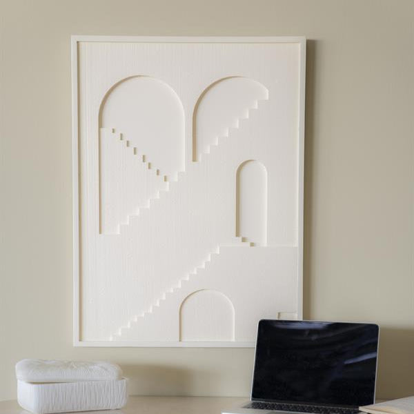 Wand decoratie Pluto | Wit Polyfoam