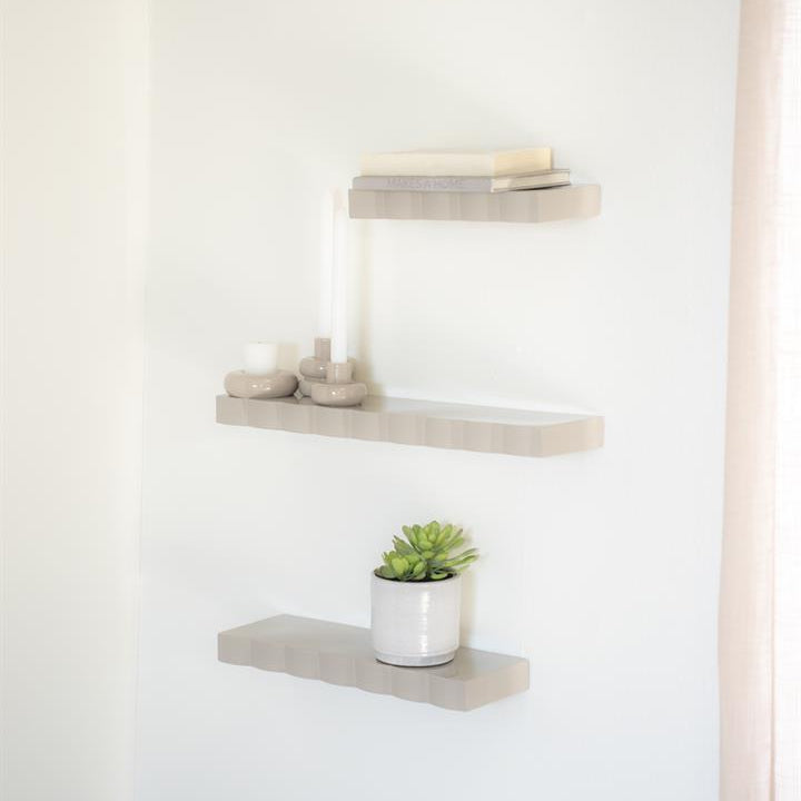 Wand decoratie Bloom | Taupe Metaal