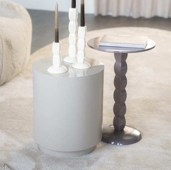 Bijzettafel Prinz | Donker Taupe Aluminium