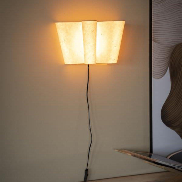 Wandlamp Saturnus | Naturel Papier & ijzer
