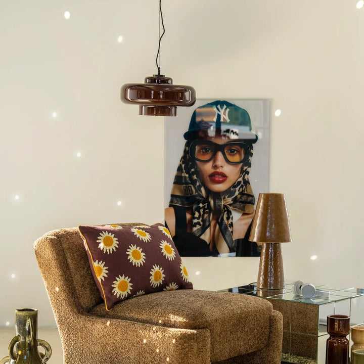 By-Boo Vetro – Hanglamp Taupe (Ø 40 cm)