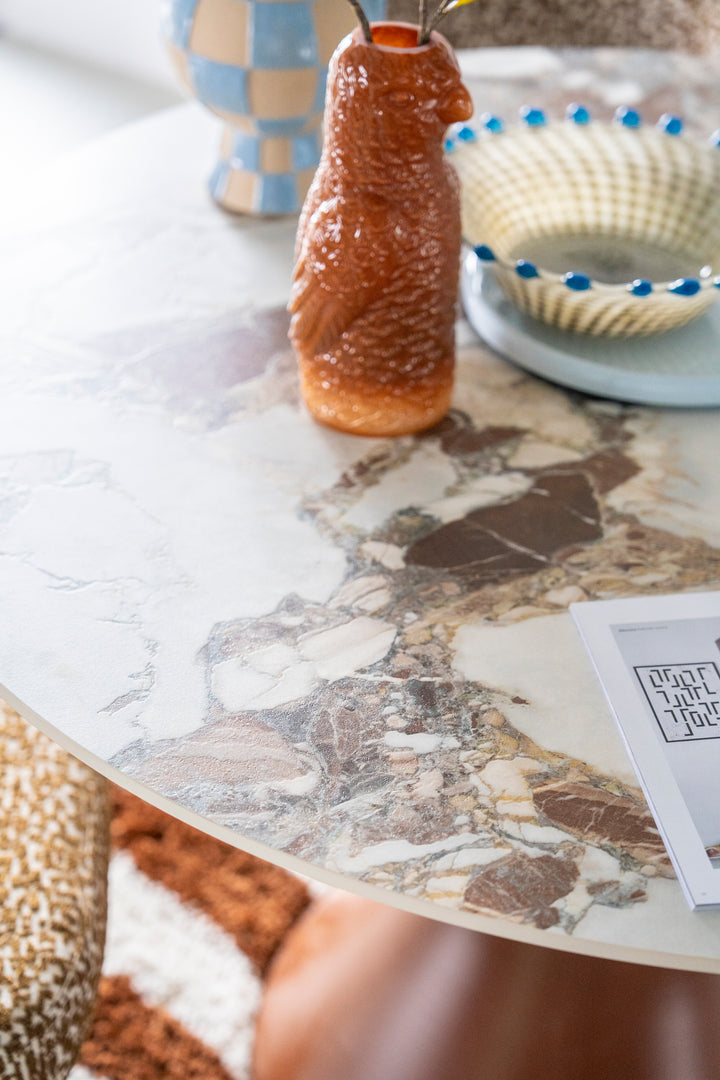 Roka Eettafel Rond 120 cm – Sintered Stone & Metaal | Design Tafel