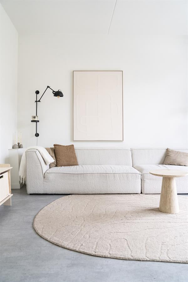 By-Boo Vloerkleed Pebble Beige