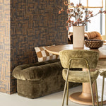 Bankje Nook – hout, foam & polyester groen