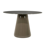 Eettafel Meadow Rond 120 cm Glas Taupe - By-Boo