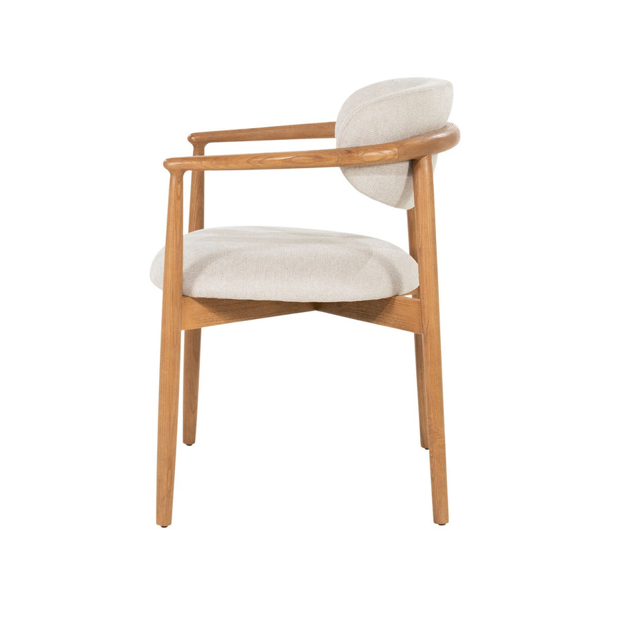 Stoel Roy – essenhout & stof beige Dune