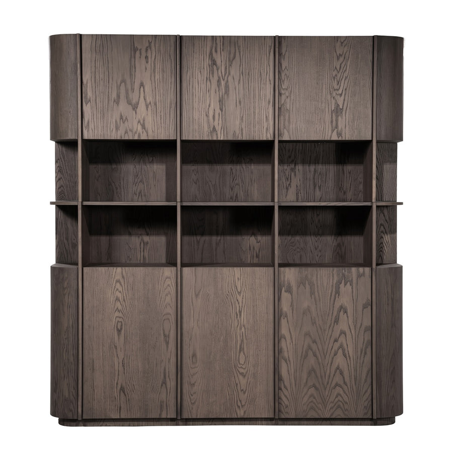 Kabinet Oslo 148x220 cm – eiken & eikenfineer donkerbruin