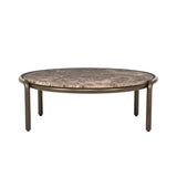 Salontafel Silke large – ijzer & Emperador marmer