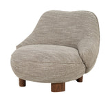 Fauteuil Lina – stof & metaal taupe Vanu