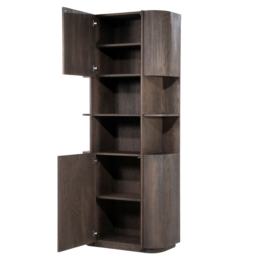 Kabinet Oslo 93x220 cm – eiken & eikenfineer donkerbruin