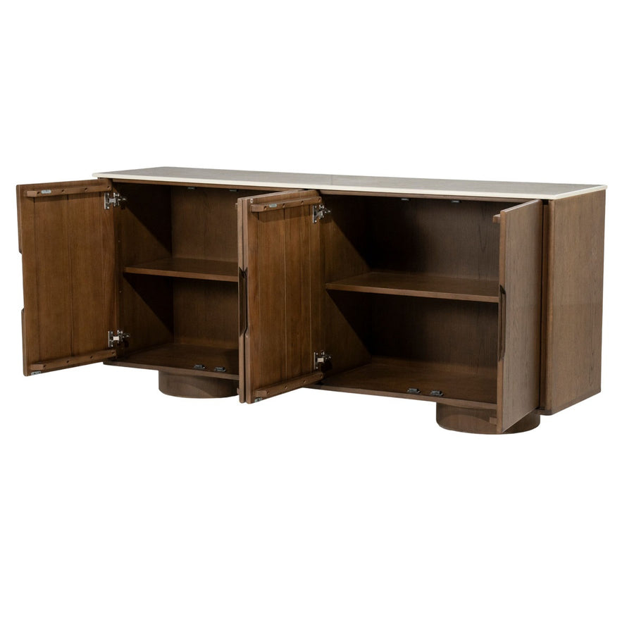 Dressoir Leandro 180 cm – eikenfineer & keramiek
