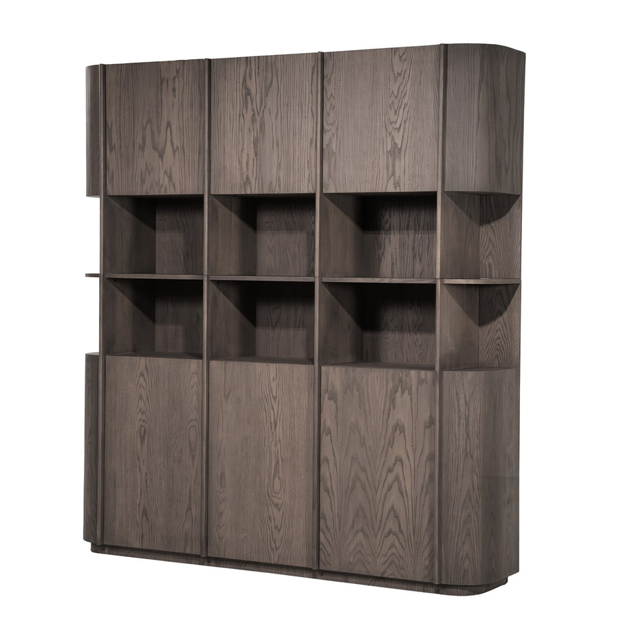 Kabinet Oslo 203x220 cm – eiken & eikenfineer donkerbruin