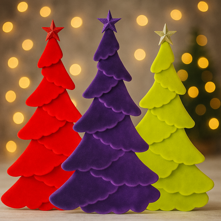 Velvet kerstboom 67x34cm