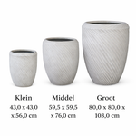 Beton Bloempot – Luxe Design Pot met Wave Structuur