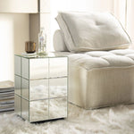 Bijzettafel Flectron – chroom zilver & glas – modern design