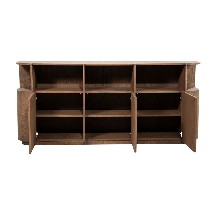 Dressoir Oslo 203 cm – eiken & eikenfineer lichtbruin