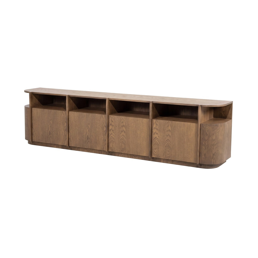 TV-meubel Oslo 230 cm – eiken & eikenfineer lichtbruin