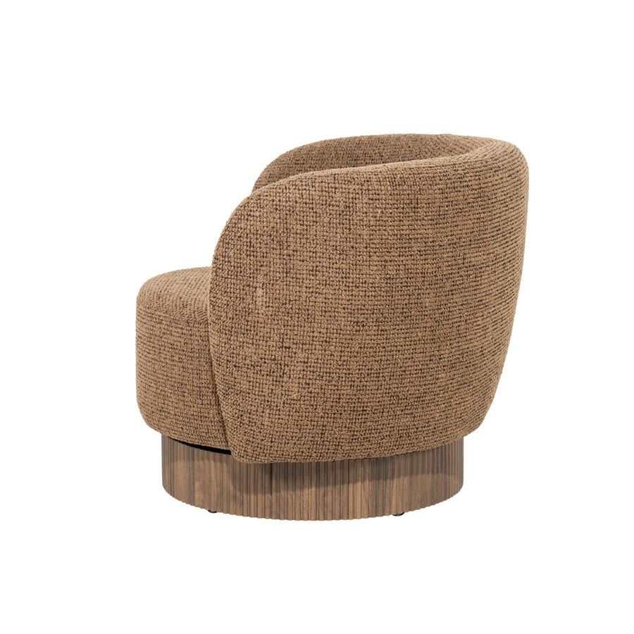 Fauteuil Norah – stof & fineer bruin Yke