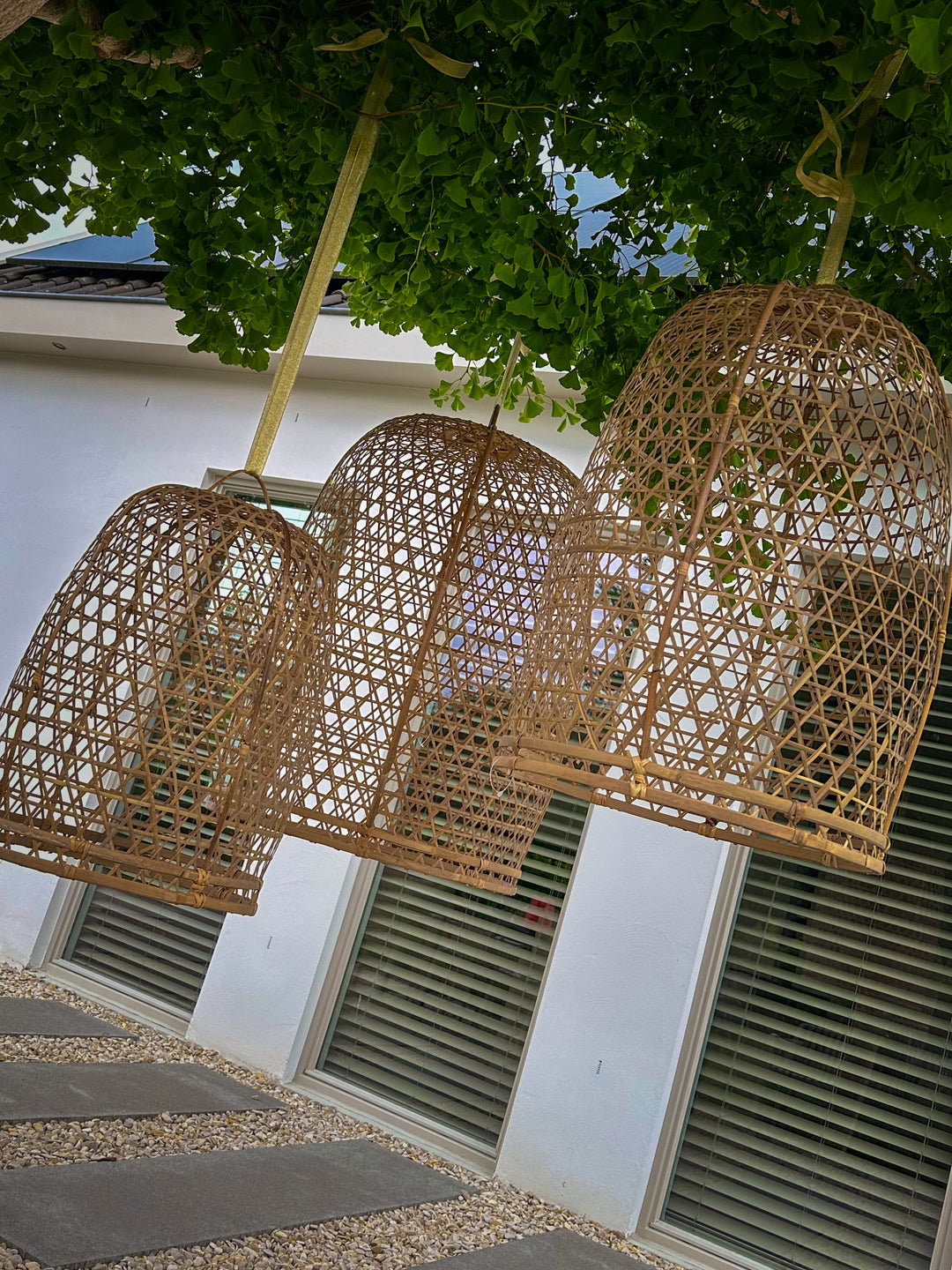 Boho buitenlamp rotan