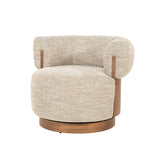 Fauteuil Nila bruin – stof, foam & hout taupe Vanu