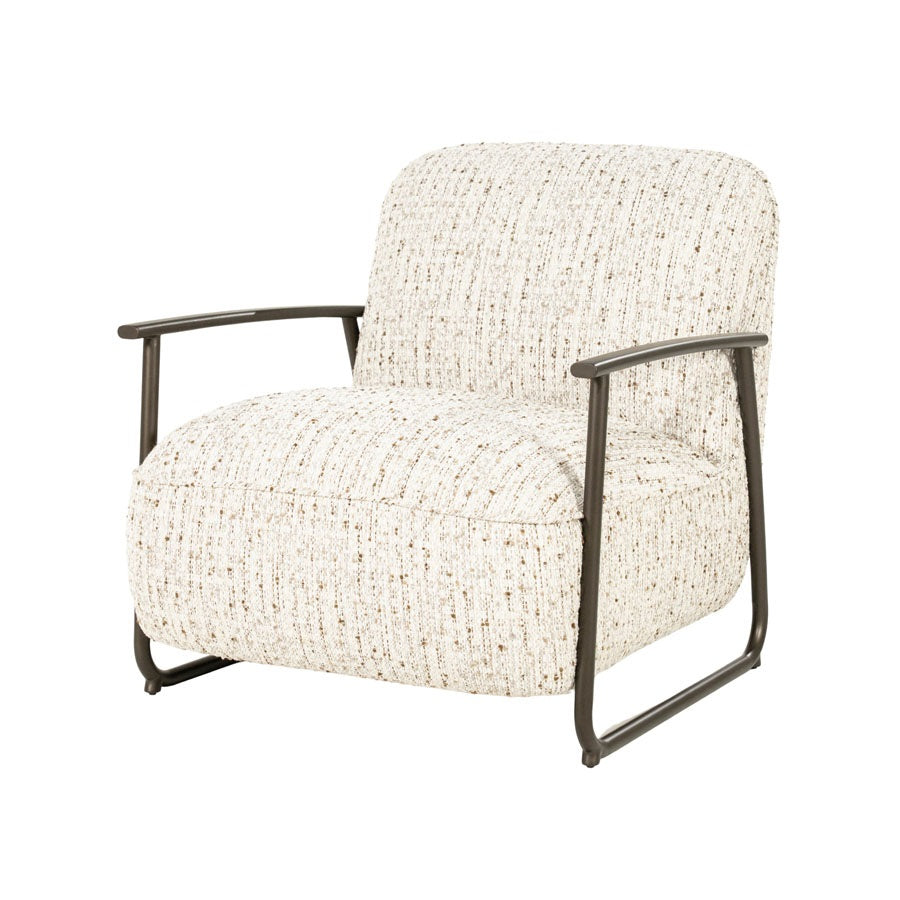 Fauteuil Norel – stof, foam & metaal rood Vive
