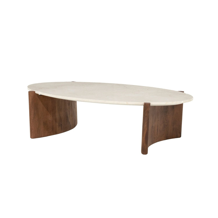 Salontafel Nomi – mangohout & Botochino marmer