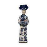 Chinees Beeld van Keizerin – Handgemaakt Blauw Wit Keramiek
