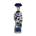 Chinees Beeld van Keizerin – Handgemaakt Blauw Wit Keramiek