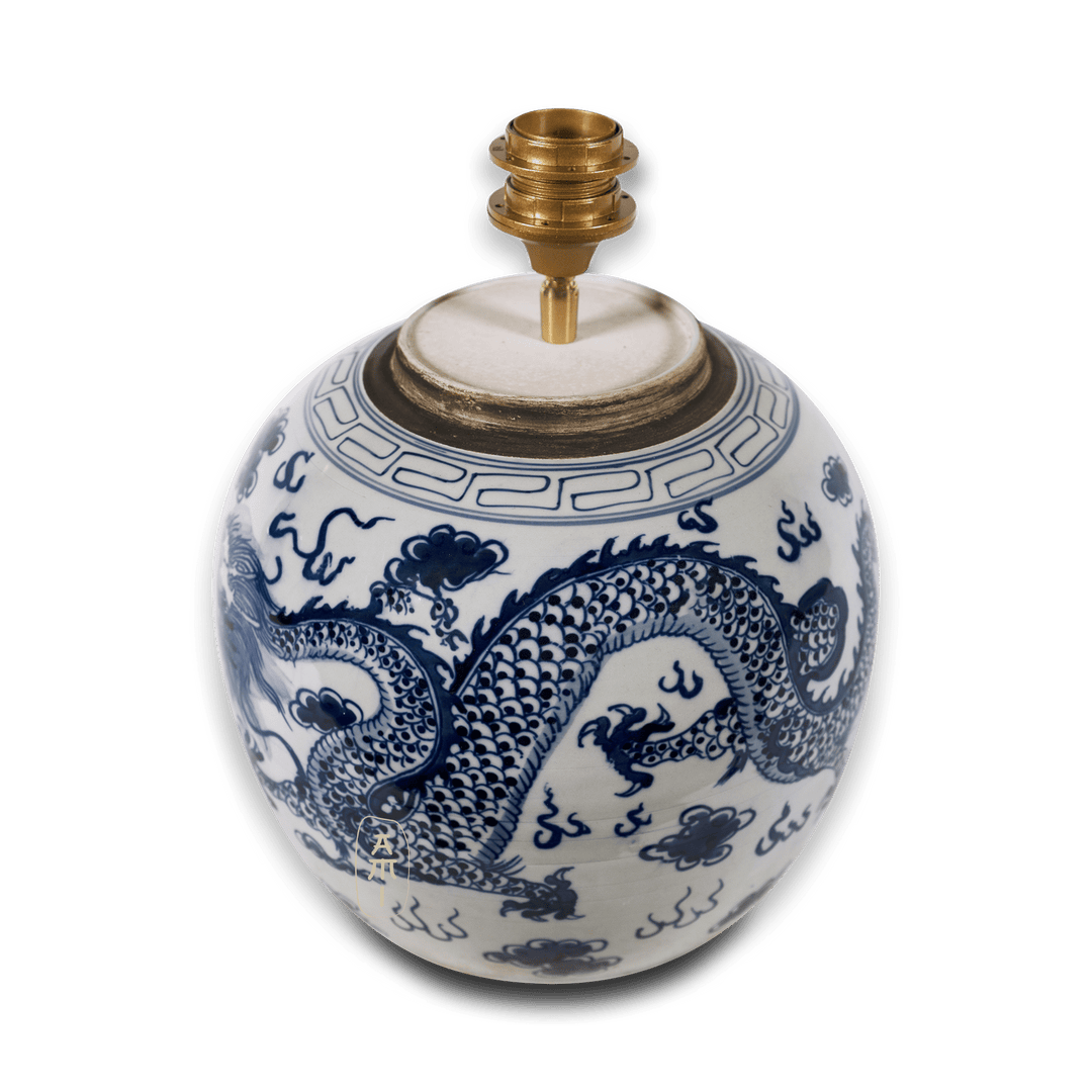 Vintage Chinese  Draken Lampenvoet