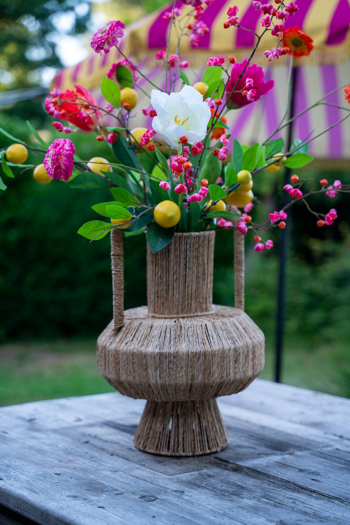 Fruity boeket & rotan vaas