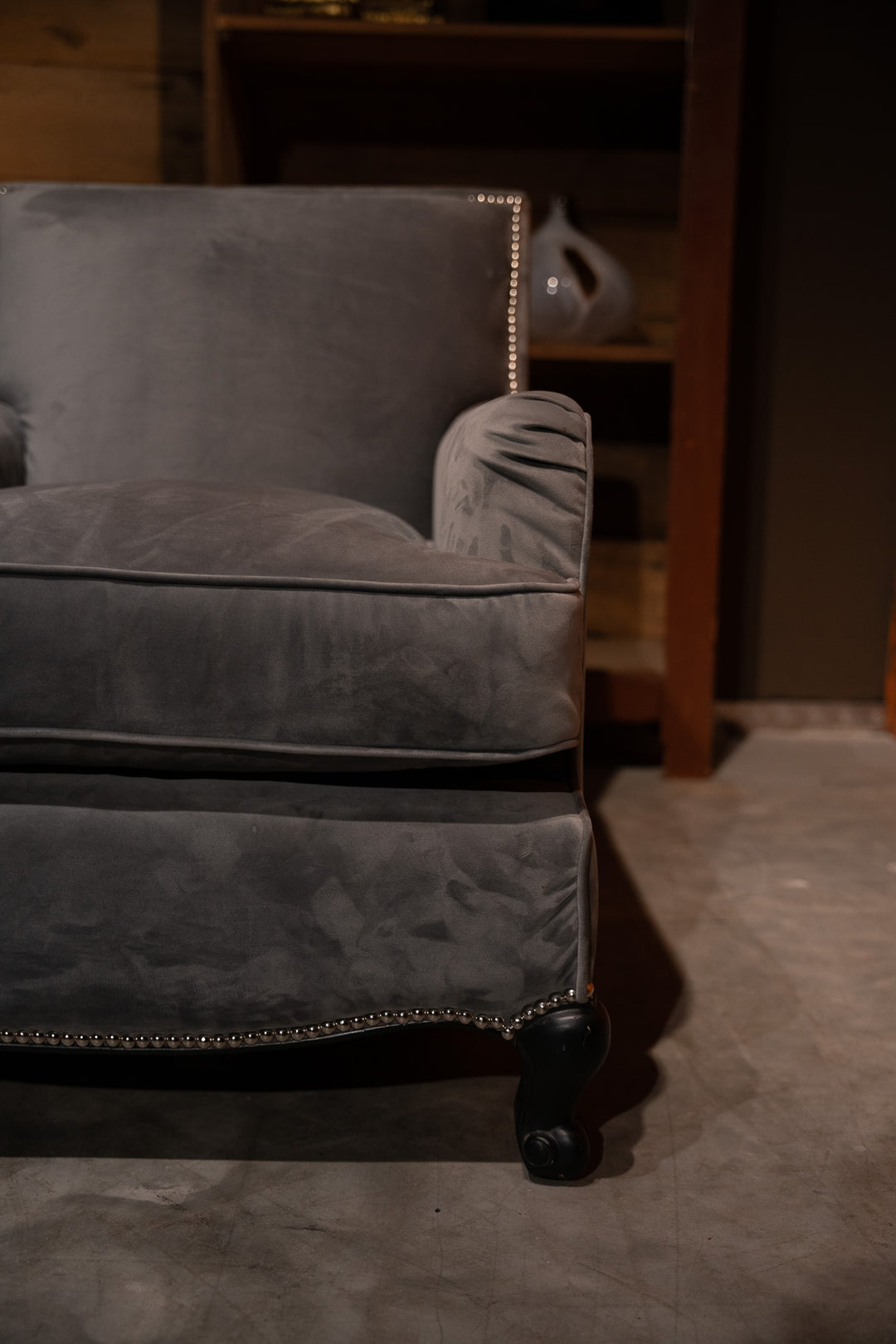 Timothy Oulton - Grijs Velvet Fautuil - NIEUW