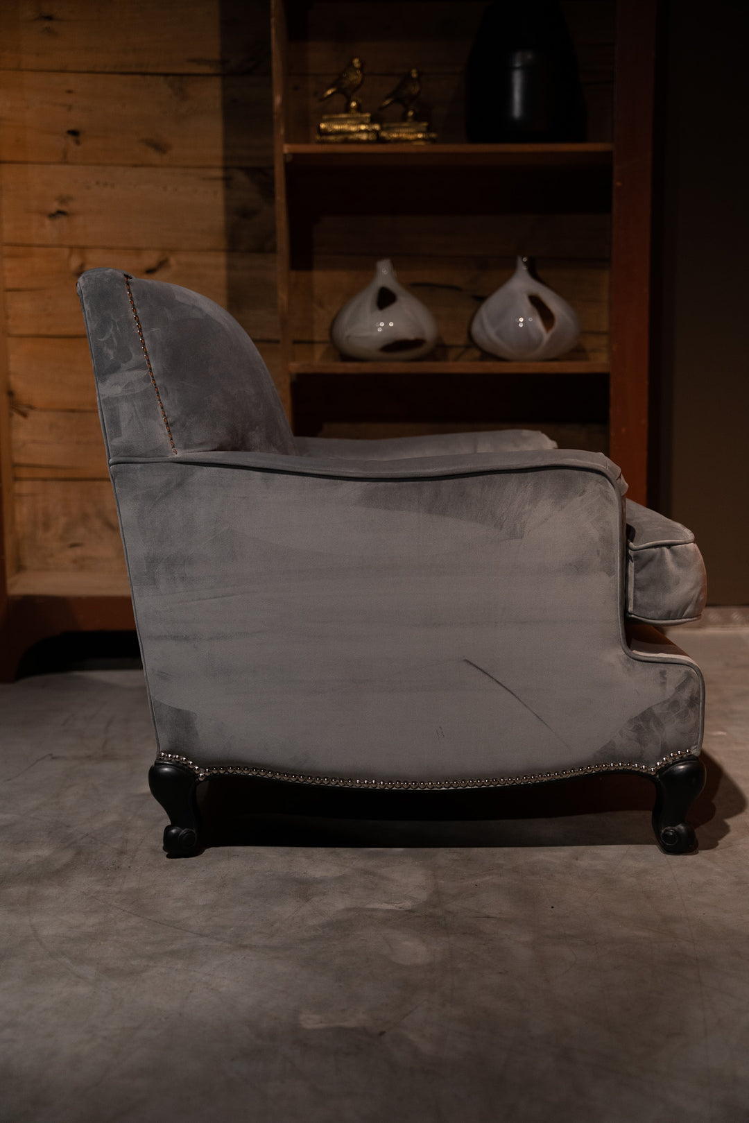 Timothy Oulton - Grijs Velvet Fautuil - NIEUW