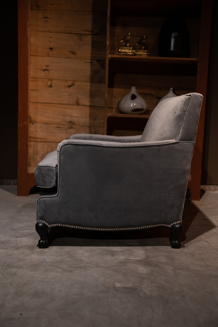 Timothy Oulton - Grijs Velvet Fautuil - NIEUW