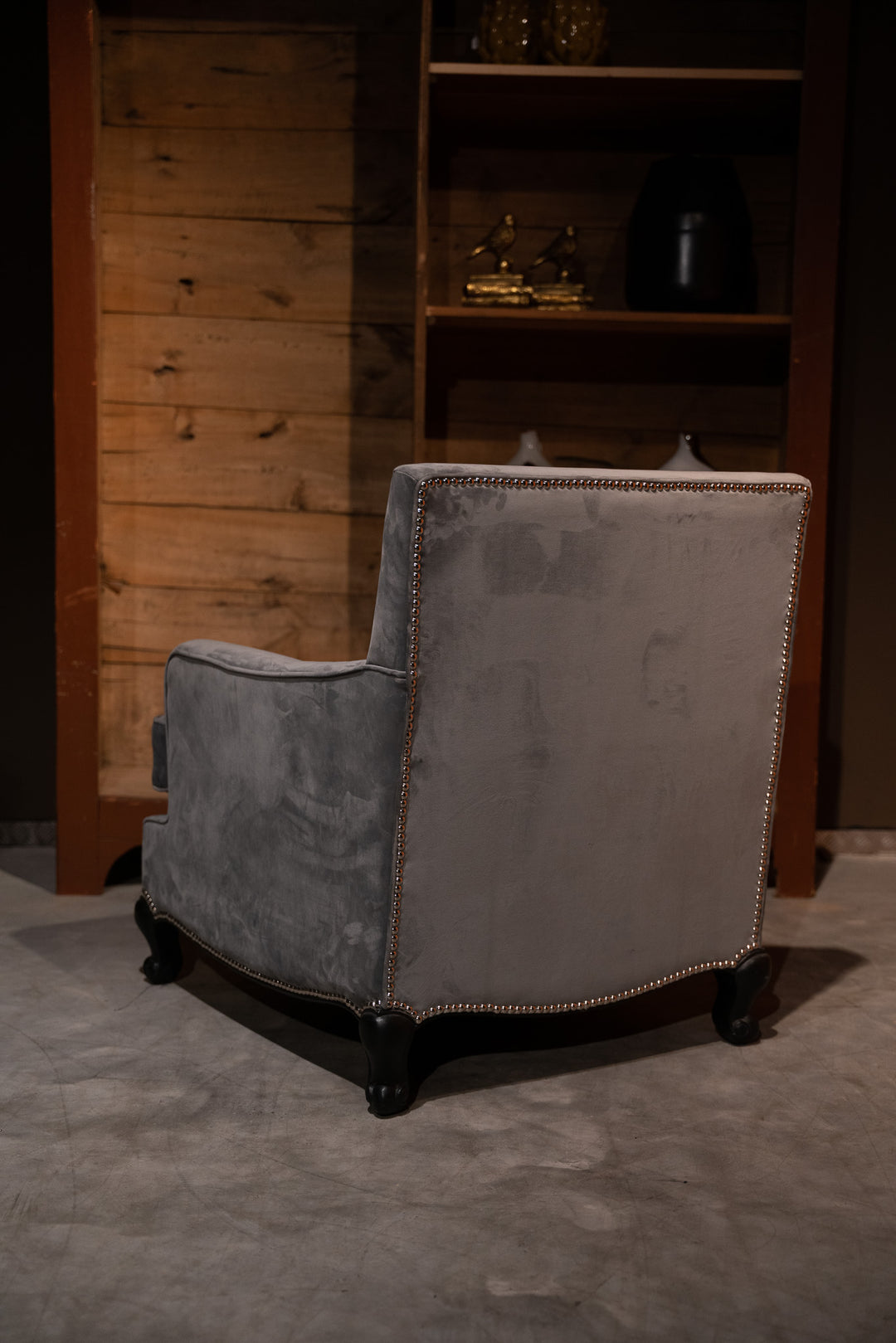 Timothy Oulton - Grijs Velvet Fautuil - NIEUW