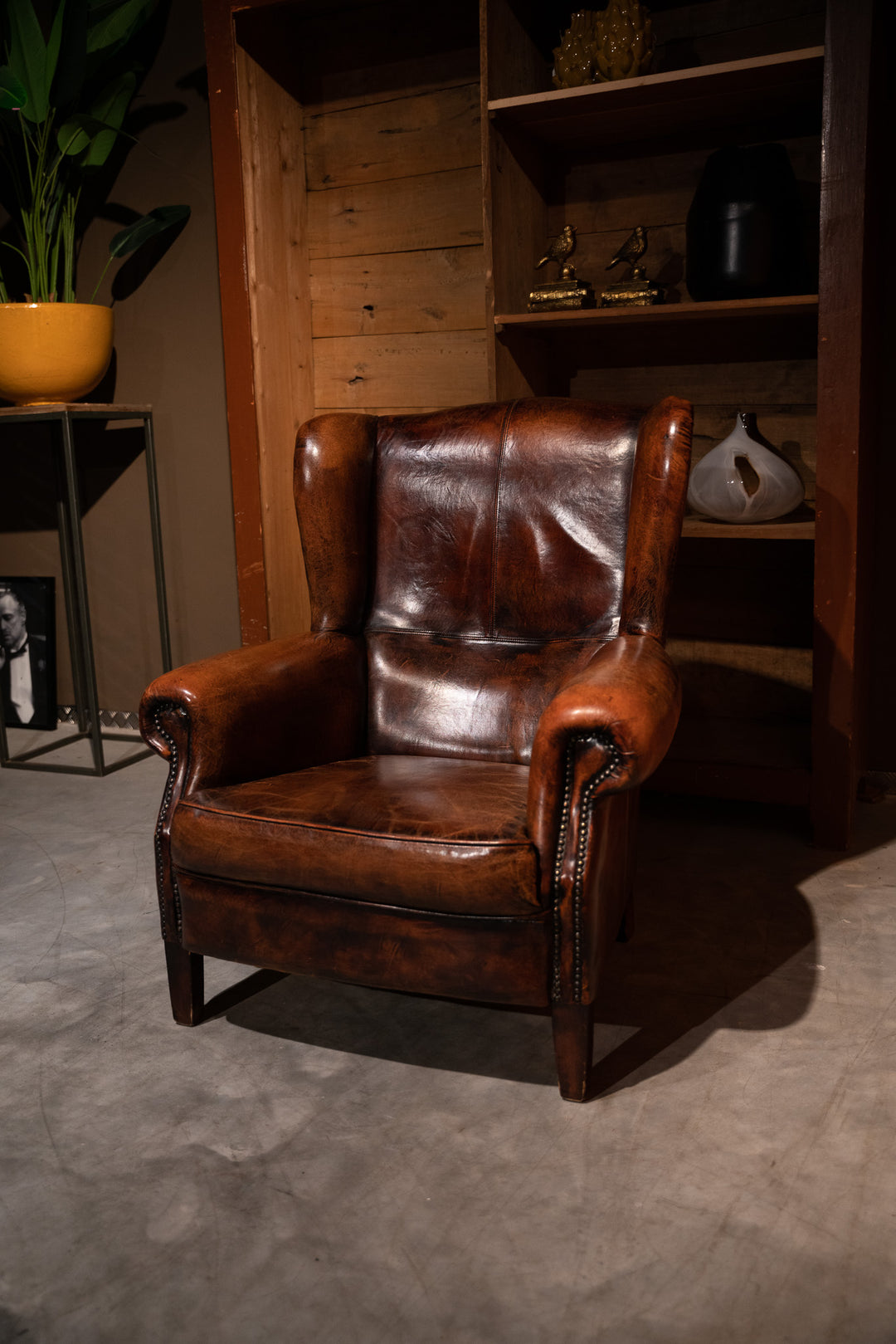 Schapenleren DNG Oorfauteuil - Gebruikt