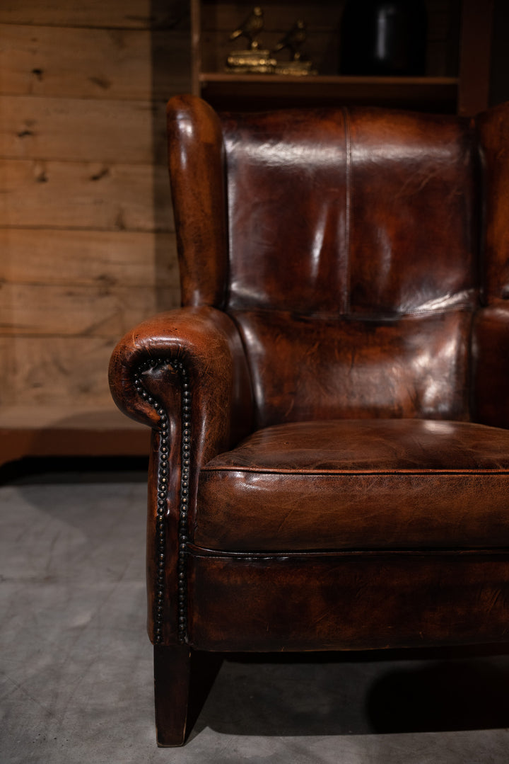 Schapenleren DNG Oorfauteuil - Gebruikt
