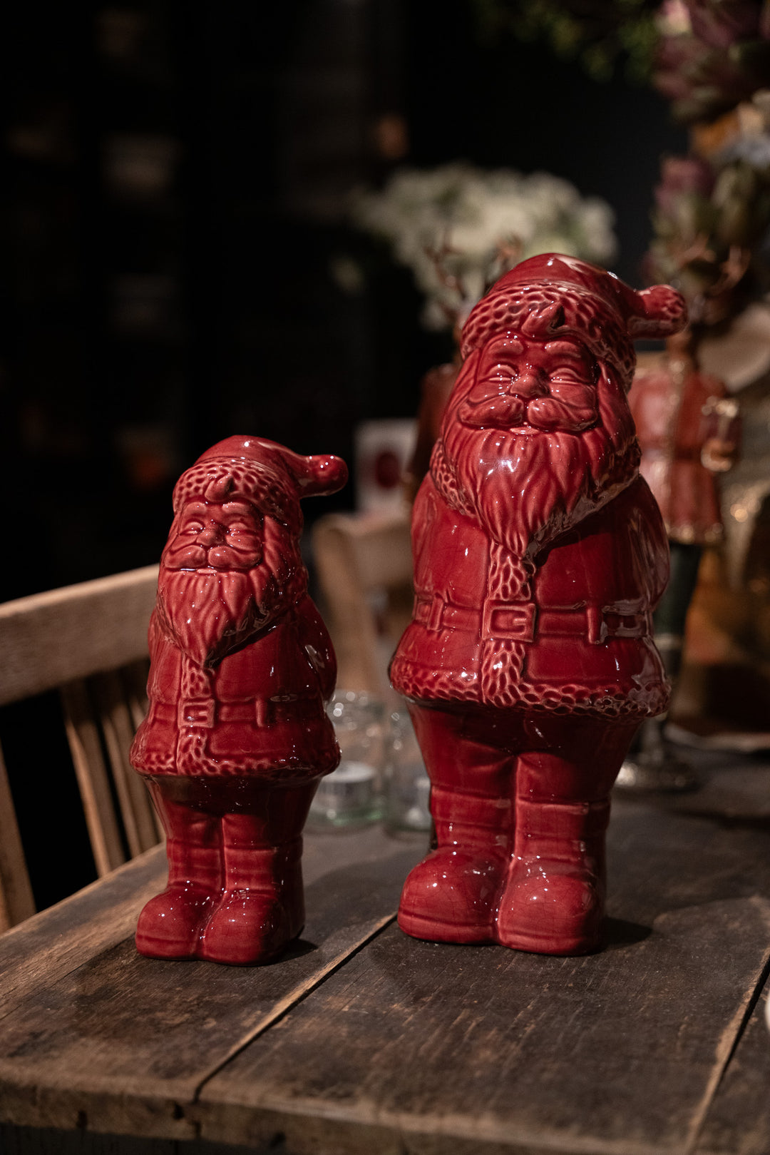 Kerstman bordeaux beeld