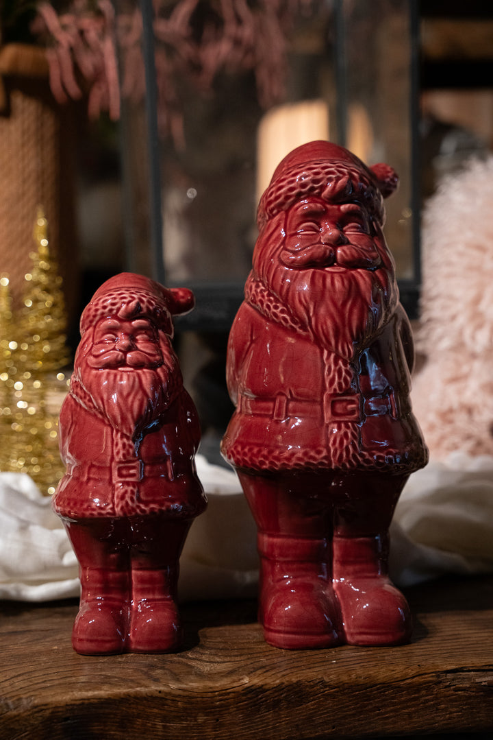 Kerstman bordeaux beeld