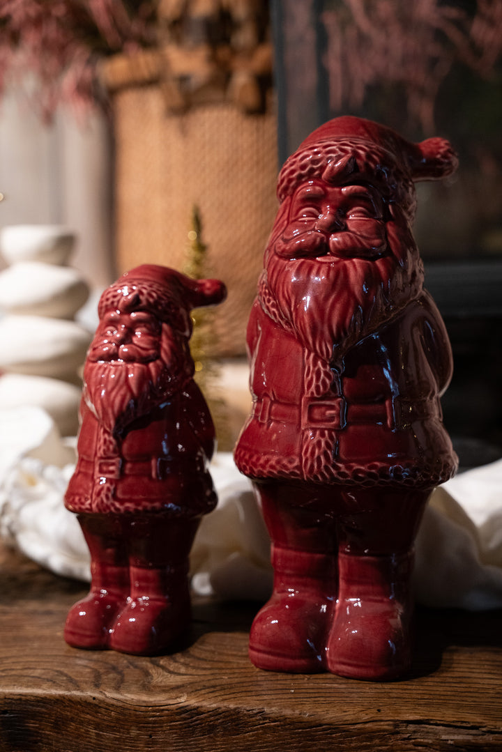 Kerstman bordeaux beeld