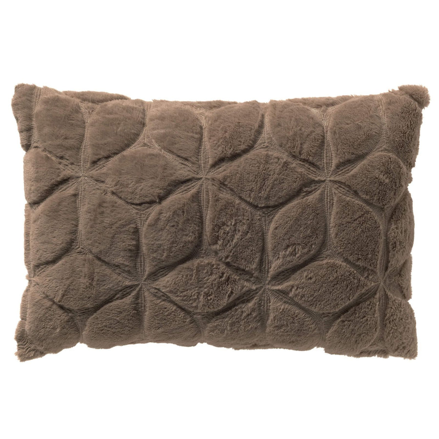 Sierkussen 40x60 cm taupe bloemmotief sfeerbeeld