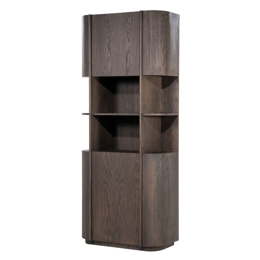 Kabinet Oslo 93x220 cm – eiken & eikenfineer donkerbruin