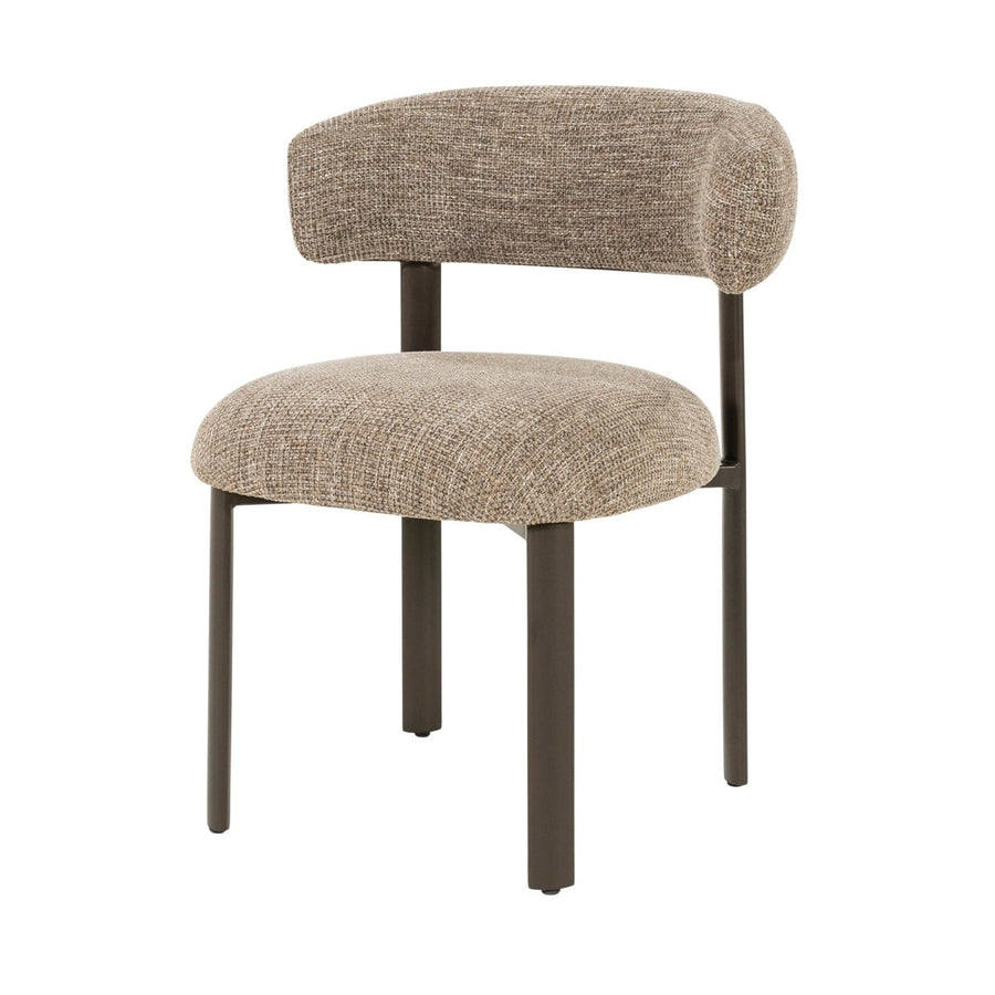Stoel Bettina – stof, foam & staal taupe Veso