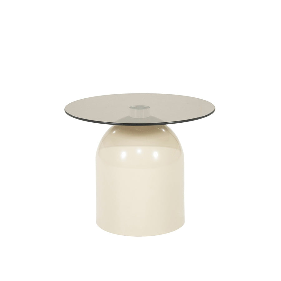 Salontafel Irona beige klein met smoked glas
