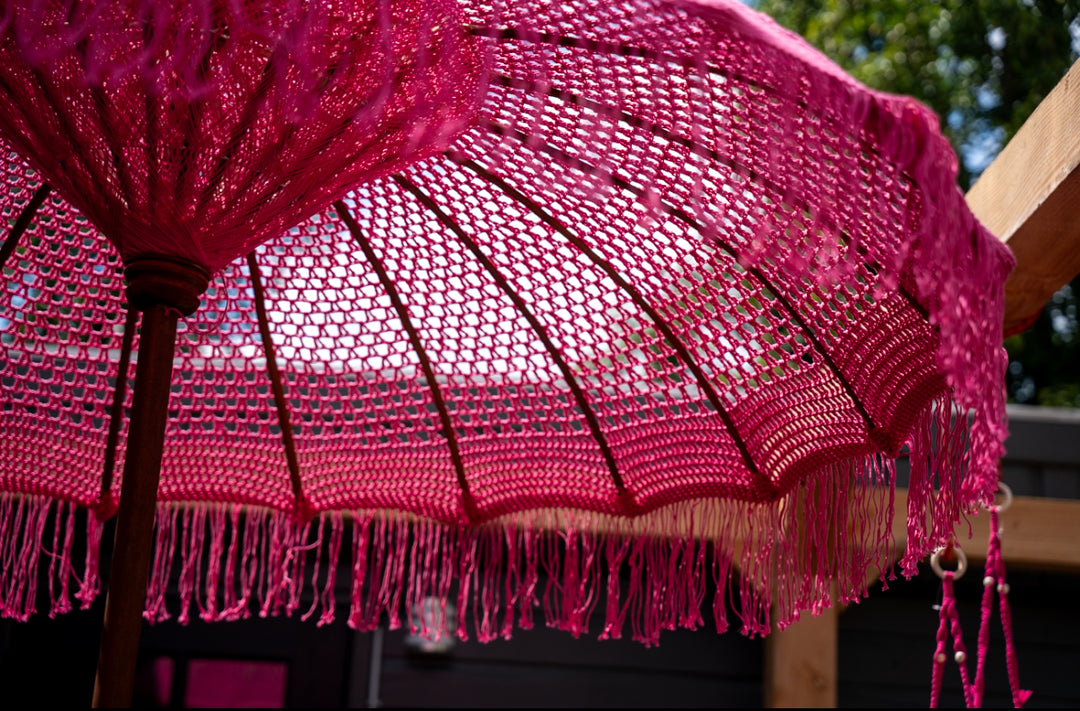 Ibiza parasol roze